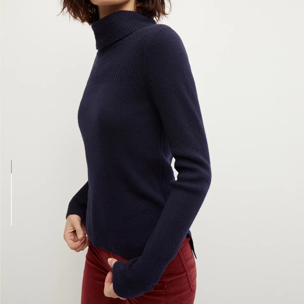 Veronica Beard Jurnee Cashmere Turtleneck Navy Size XS